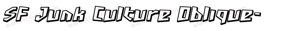 SF Junk Culture Oblique字体转换